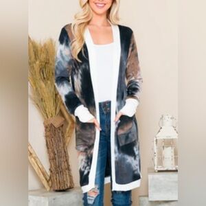 Magic Fit Tie-Dye Lightweight Cardigan Size XL